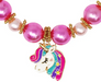 Pink Poppy Unicorn Necklace & Bracelet Set