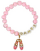Pink Poppy Dance Letter Bead Bracelet