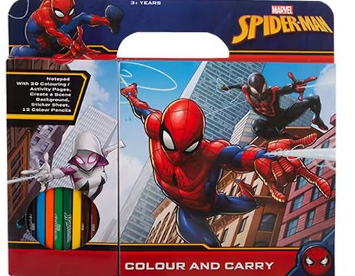 Spiderman Colour & Carry Set