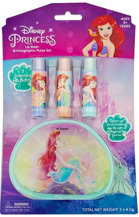 Disney Princess Little Mermaid Lip Balm With Ourse Set