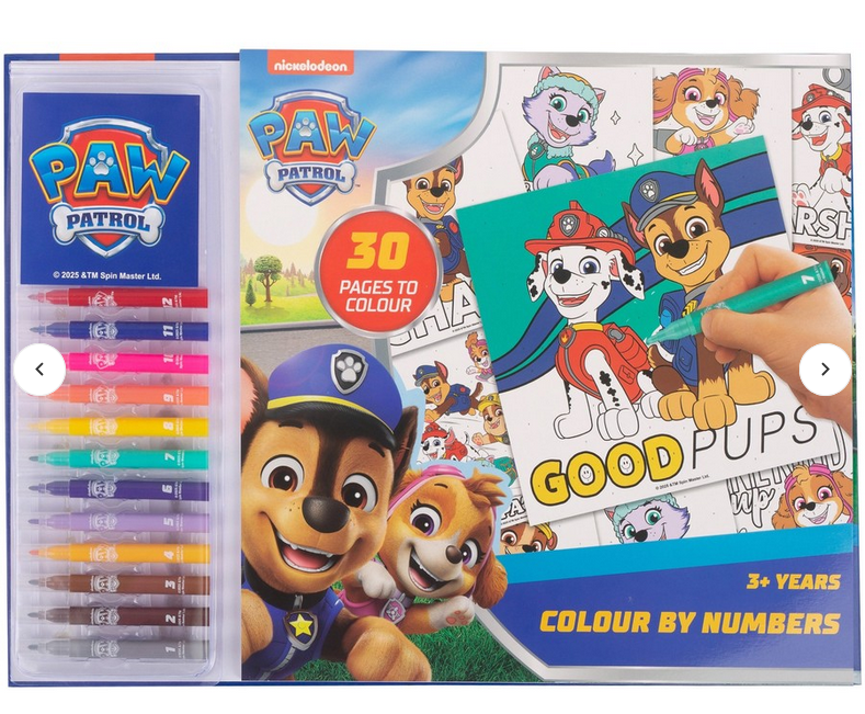 Paw Patrol Colour By Numbers
