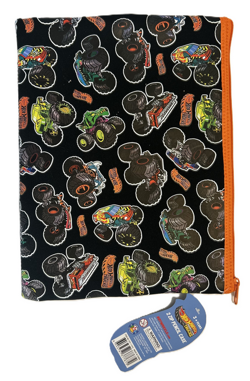 Hot Wheels Monster Trucks 2 Zip Pencil Case