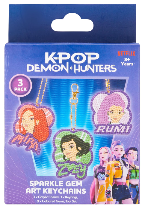 K-pop Demon Hunters Gem Art Keychains