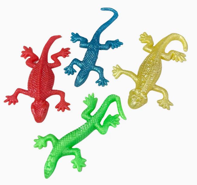 Colour Changing Stetchy Lizard 4pc 