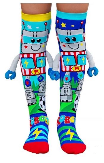 Madmia Robot Toddler Socks With Plush Arms Age:3-5 Years
