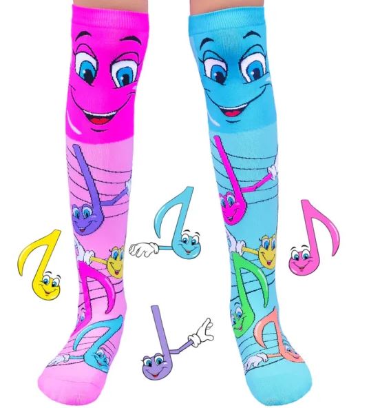 Madmia Musical Notes Socks Toddler Size 3 To 5 Years