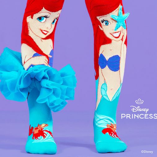 Madmia Ariel Disney Princess Toddler Socks Ages:3-5 Yrs