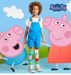 Madmia Peppa Pig & George Toddler Socks Ages:3-5 Yrs