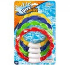 Pool Coloured  Dive Rings 4 Pc Pack 