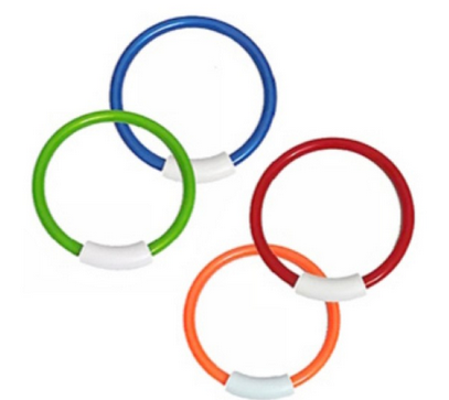 Pool Coloured  Dive Rings 4 Pc Pack 