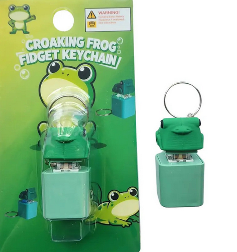 Croaking Frog Fidget Keychain