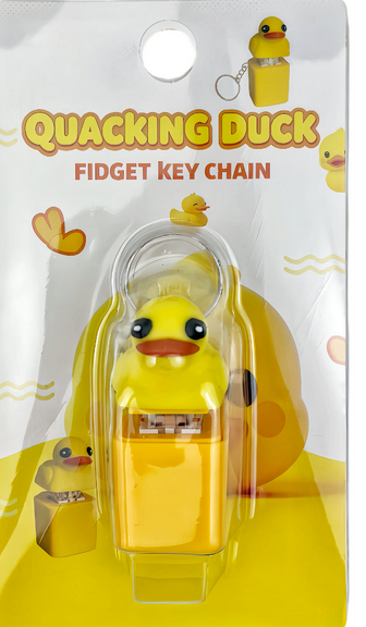 Quacking Duck Fidget Keychain