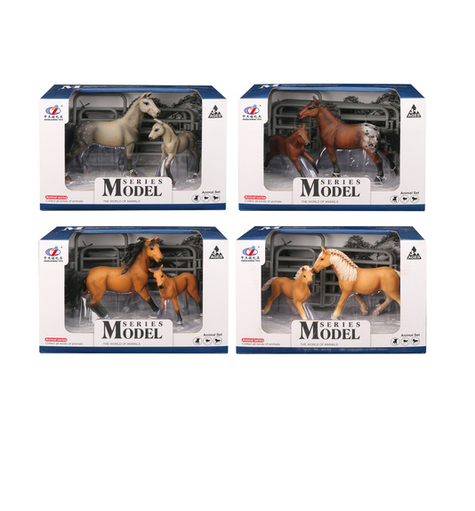 Model Series Farm Animals Horse & Foal Set With Accessories Assorted