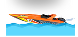 Speedboat 30cm With Wind Up Motor Assorted