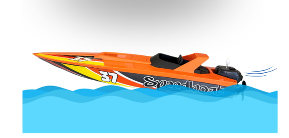 Speedboat 30cm With Wind Up Motor Assorted
