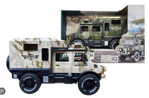Military Troop Transporter Friction 24cm With Lights & Sound Assorted