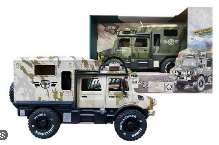 Military Troop Transporter Friction 24cm With Lights & Sound Assorted