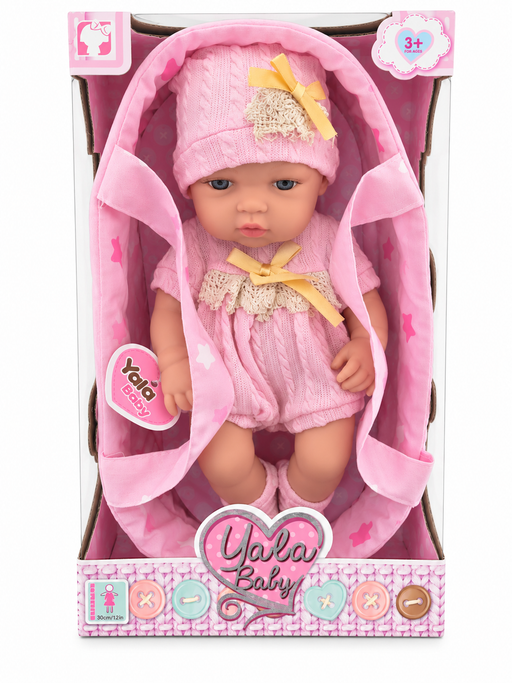 Baby Doll 30cm With Fabric Carrier Assorted