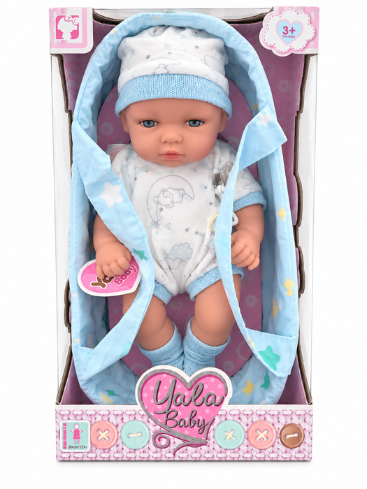 Baby Doll 30cm With Fabric Carrier Assorted