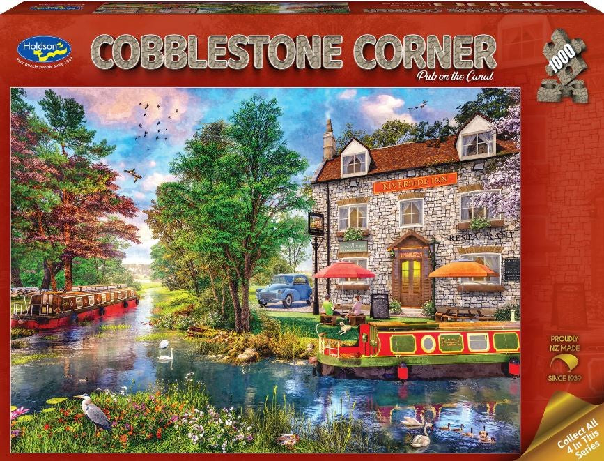 Holdson Cobblestone Corner Pub On The Canal 1000pc Puzzle