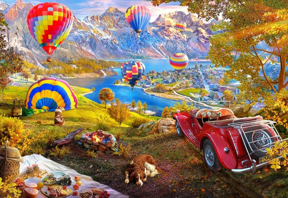 Holdson A Road Less Travelled Hot Air Balloon 1000 Pc Puzzle