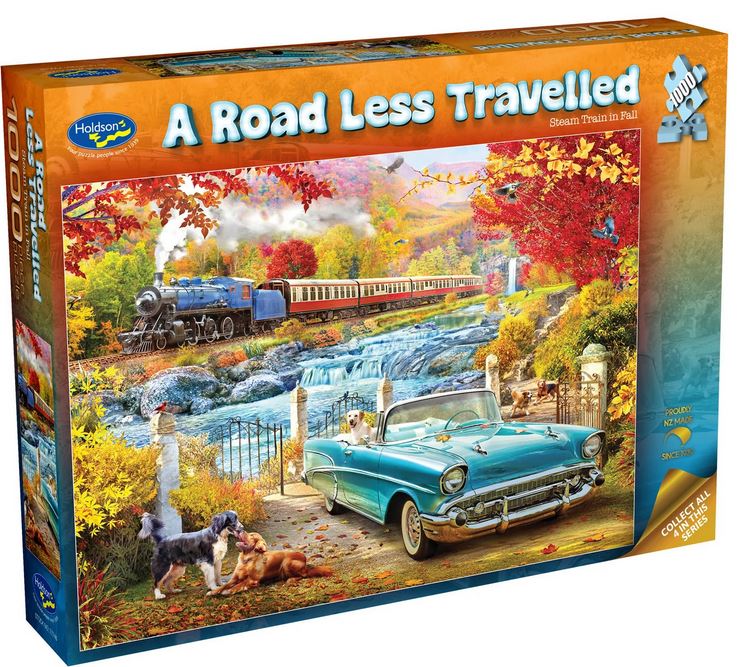 Holdson A Road Less Travelled Steam Train In Fall 1000 Pc Puzzle