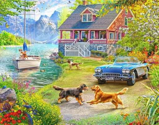 Holdson A Road Less Travelled Summer Lake House 1000 Pc Puzzle