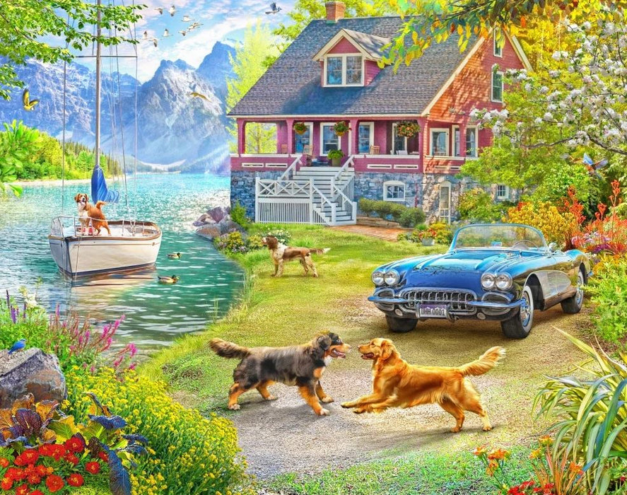 Holdson A Road Less Travelled Summer Lake House 1000 Pc Puzzle