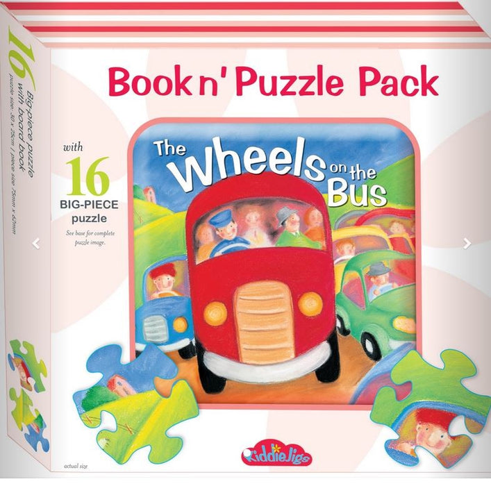 Wheels On The Bus Book & Puzzle Set