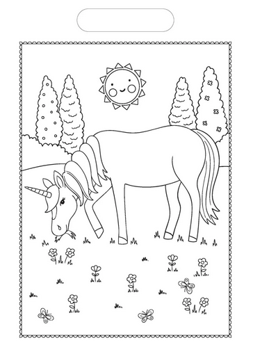 Unicorn Magic Dleuxe Colouring Pad A4 With Stickers