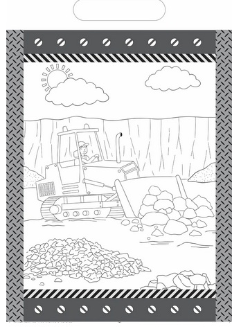 Construction Dleuxe Colouring Pad With Stickers