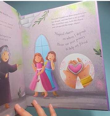 The Princess And The Magical Charm Story Book With Necklace