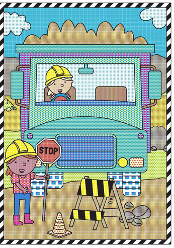 Paint With Water Trucks & Diggers Colour Book