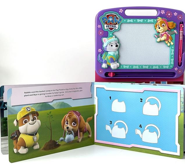 Paw Patrol Skye  Learning Book With Magnetic Drawing Board