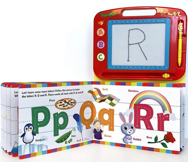 Lraning To Write Abc Book With Magnetic Drawing Board