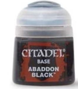 Warhammer Citadel Base Abaddon Black Paint 