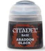 Warhammer Citadel Base Abaddon Black Paint 