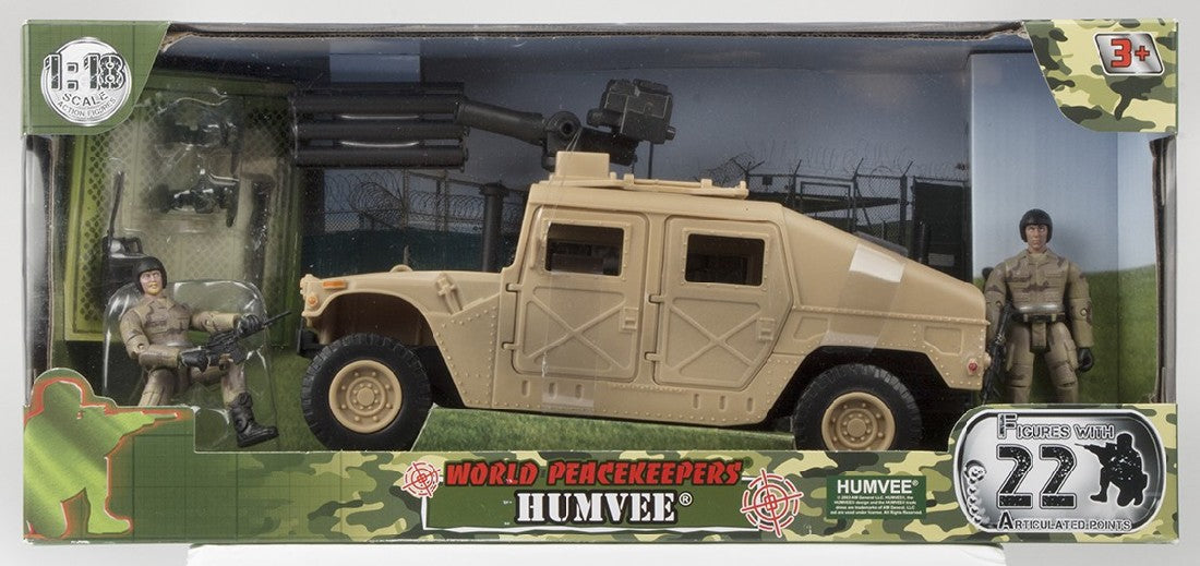 World Peacekeepers Humvee Sandy Armored Carrier 1:18 Scale Assorted