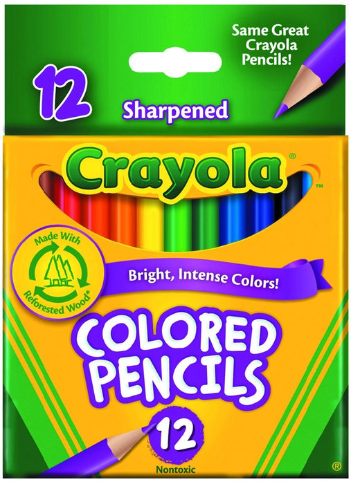 Crayola 12 Pack Half Size Color Pencils