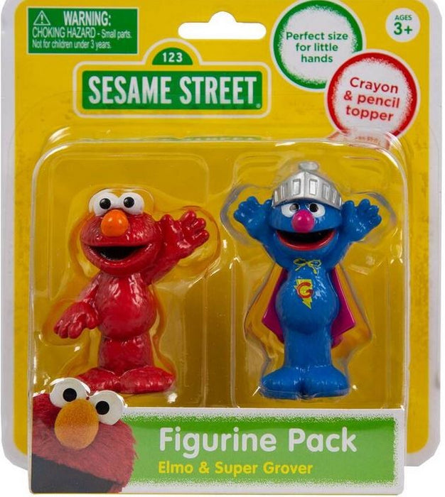 Sesame Street Elmo & Super Grover 2 Figurine Pack Age:3 Years+