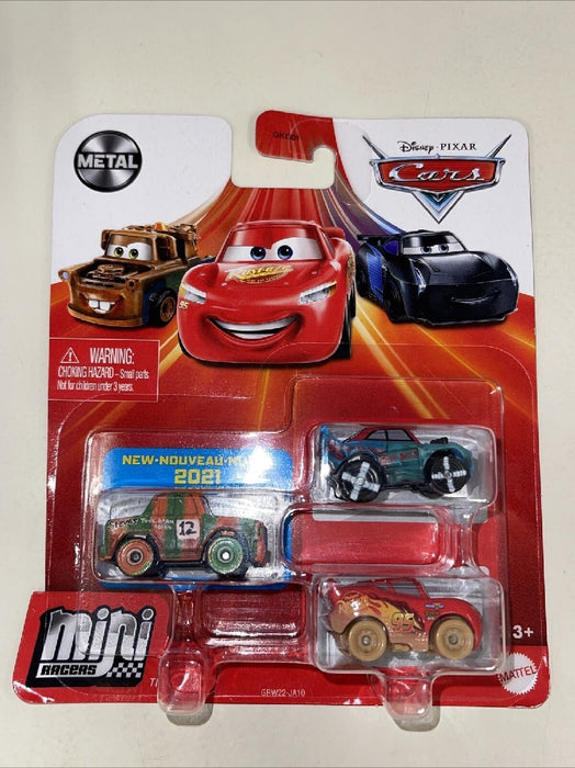 Cars Mini Racers 3 Pack Assorted